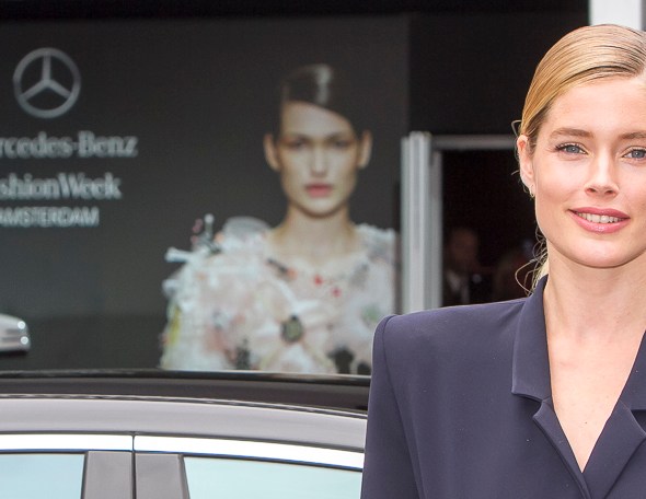 Doutzen Kroes arrives at Amsterdam Fashion Week