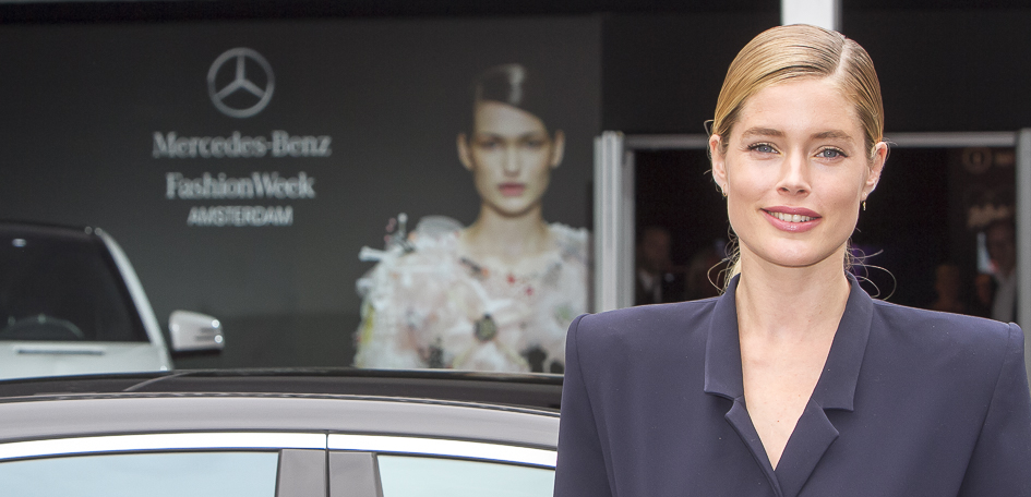 Doutzen Kroes arrives at Amsterdam Fashion Week
