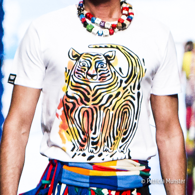 #Iprotecttigers T-shirt at Bas Kosters 'My paper crown' at Amsterdam Fashion Week