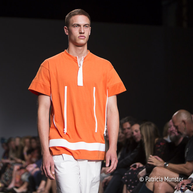 Orange shirt - Hacked by Van Slobbe Van Benthum at Amsterdam Fashion Week