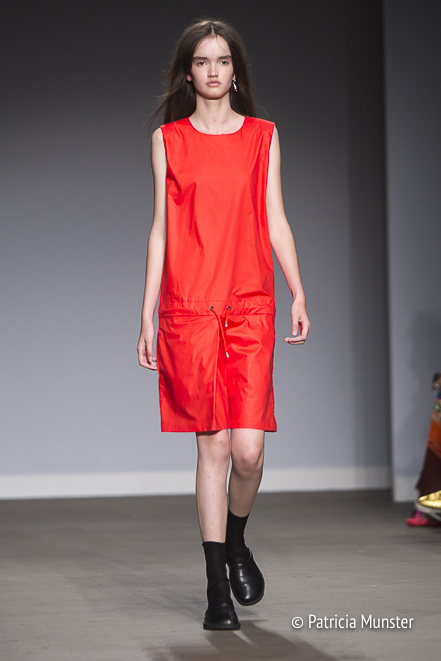 Red dress - Hacked by Van Slobbe Van Benthum at Amsterdam Fashion Week