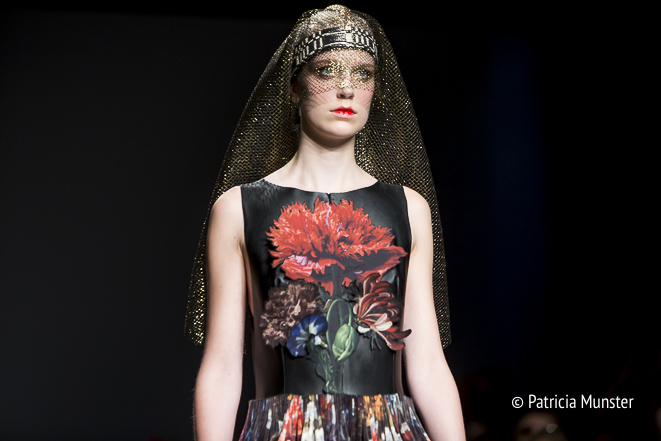 Flower dress by Maaike van den Abbeele at Fashionweek Amsterdam