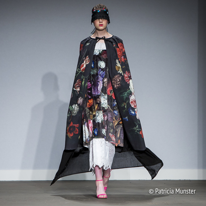 Flower dress by Maaike van den Abbeele at Fashionweek Amsterdam