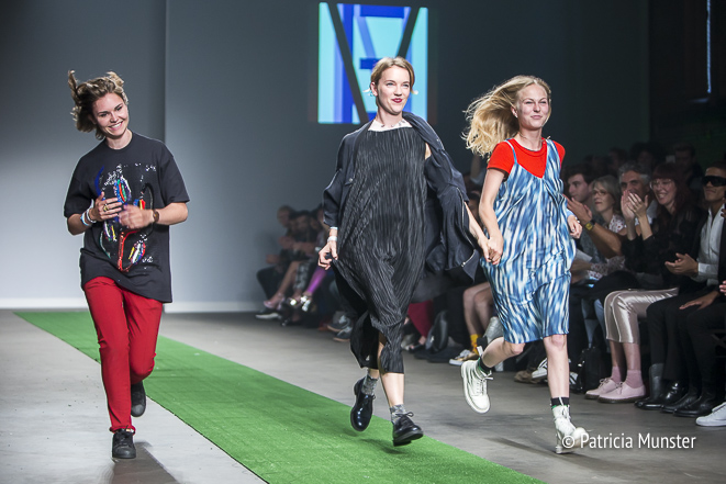 Maartje Janse, Elysanne Schuurman and Nikki Duijst at Amsterdam Fashion Week