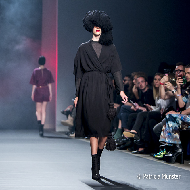 Black dress by Merel van Glabbeek at Amsterdam Fashion Week